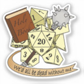 Cleric Dice Design Sticker (Voorkant)