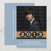 Clés Clés Bleues Bleues Clés Graduation Invitation (Devant / Derrière)