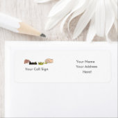 Clés de code Morse & Poings Étiquette de adresse - (En situation)