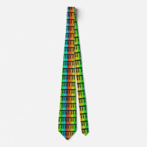 Clés de piano colorées cravate