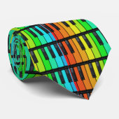 Clés de piano colorées cravate (Roulé)