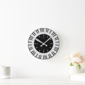 Clés de piano Design Horloge ronde (Maison)