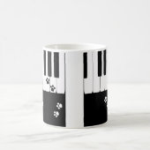 Clés de piano et pattes de chat pattes tasse de ca (Centre)
