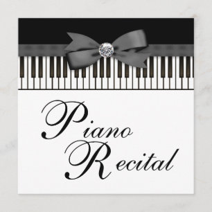 Clés de piano noir et blanc Considérant Invitation