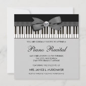 Clés de piano noir et blanc Considérant Invitation (Dos)