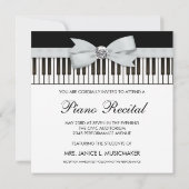 Clés de piano noir et blanc Considérant Invitation (Dos)