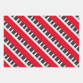 Clés de piano noir et blanc enveloppant feuilles d (Devant 3)