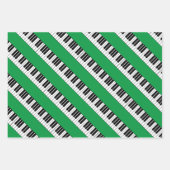 Clés de piano noir et blanc enveloppant feuilles d (Devant 2)