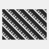 Clés de piano noir et blanc enveloppant feuilles d (Devant)