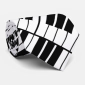 Clés de piano noir et blanc motif cravate (Roulé)