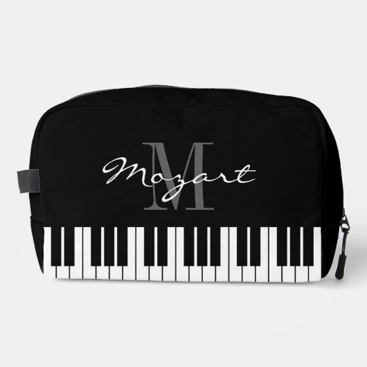 Clés de piano noir et blanc sac de voyage (Recto)