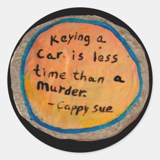 Clés de voitures et autocollants de meurtre (Devant)