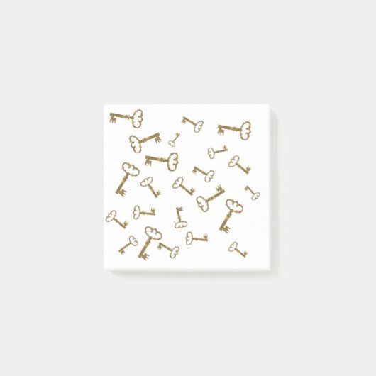 Clés dorées, touches vintages Post-it Note (Devant)