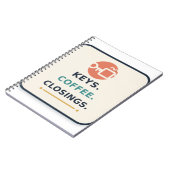 Clés Fermetures Café Carnet de notes en spirale po (Côté gauche)