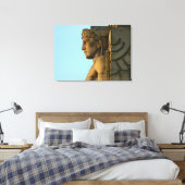 Cleveland B/W Art Deco Verpakt Canvas (Insitu (Slaapkamer))