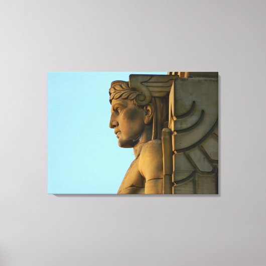 Cleveland B/W Art Deco Verpakt Canvas (Voorkant)