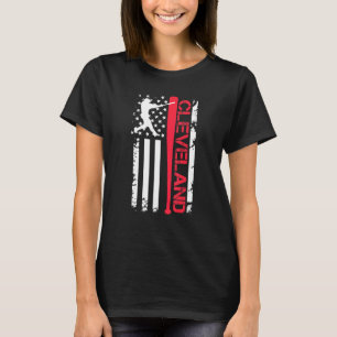 Cleveland Baseball Player Distsed USA S T-shirt