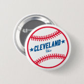 Cleveland Baseball Ronde Button 5,7 Cm (Voorkant /achterkant)