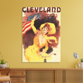 Cleveland Bicycles American Girl in Yellow Canvas Afdruk (Insitu (Woonkamer))