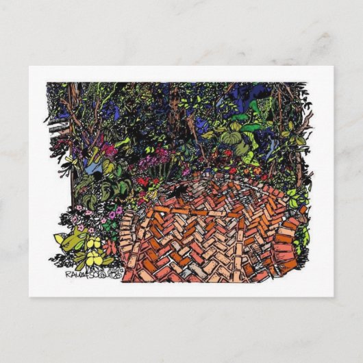 Cleveland Botanische Tuin Kleur Briefkaart (Voorkant)