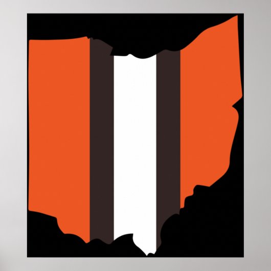 Cleveland Browns Stripe Active Poster (Voorkant)