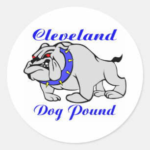 Cleveland Dog Pound Ronde Sticker