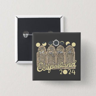 Cleveland Eclipseland Vierkante Button 5,1 Cm