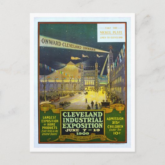  Cleveland Exposition 1909 Poster Briefkaart (Voorkant)