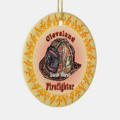Cleveland Firefighter Keramisch Ornament (Rechts)