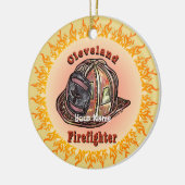 Cleveland Firefighter Keramisch Ornament (Links)