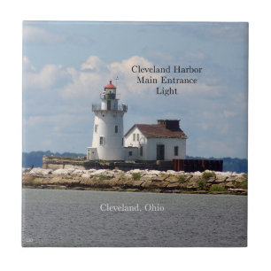 Cleveland Harbour Main Entrance Light tile Tegeltje
