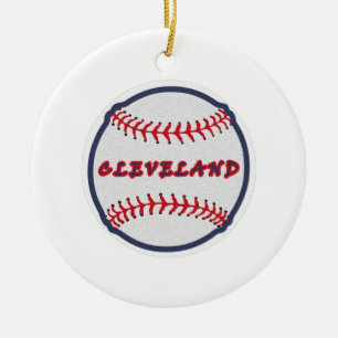 Cleveland Hometown Indian Tribe for Baseball Fans Keramisch Ornament