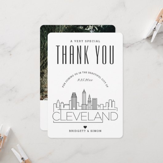 Cleveland Mariage | MERCI + CARTE PHOTO (Devant/Arrière en situation)