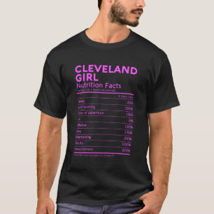 Cleveland Meisje Voedingsfeiten Ohio Columbus Spor T-shirt