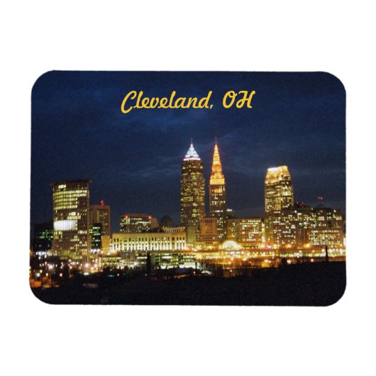 Cleveland Night Lights Flexi Magnet Magneet (Horizontaal)