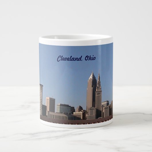 Cleveland, OH Blue Skyline Jumbo Specialty Mug (Devant)