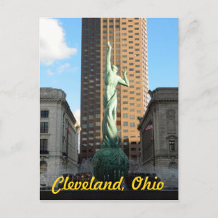 Cleveland, OH Fontaine dans Sunshine Carte postale