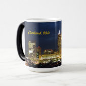 Cleveland, OH Night Lights Morpher Mug (Devant gauche)