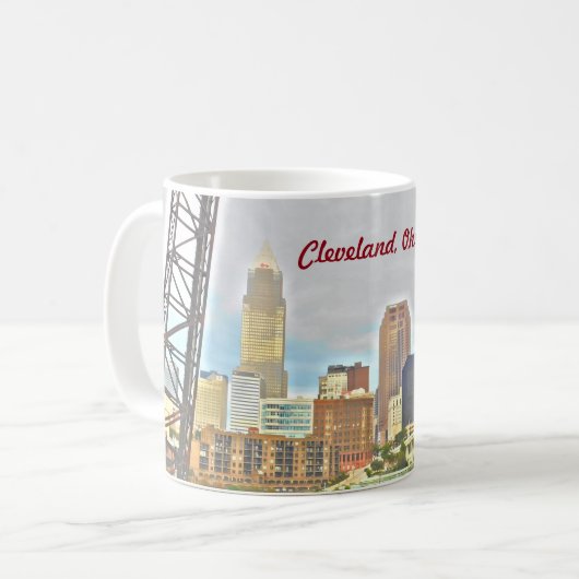 Cleveland OH Riverside View Mug (Devant gauche)