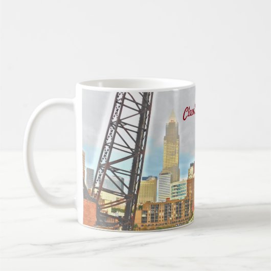 Cleveland OH Riverside View Mug (Gauche)