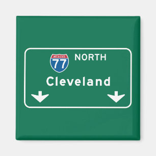 Cleveland, OH Road Sign Magneet