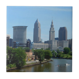 Cleveland, OH Rolling on the River Ceramic Tile Tegeltje