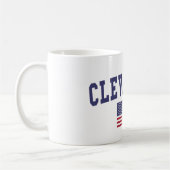 Cleveland OH US Flag Koffiemok (Links)