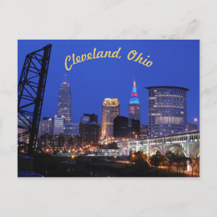Cleveland, OH West Side Skyline (Curve) Briefkaart