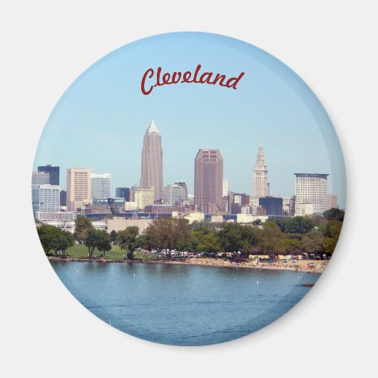 Cleveland, Ohio, aimant rond (Devant)