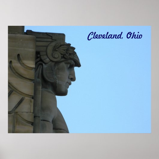 Cleveland, Ohio Art Deco Bridge Poster (Voorkant)