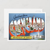 Cleveland, Ohio  Big Letters Briefkaart (Voorkant / Achterkant)