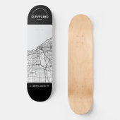 Cleveland, Ohio City Map Skateboard (Recto)