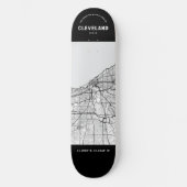 Cleveland, Ohio City Map Skateboard (Recto)