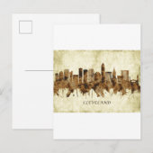 Cleveland Ohio Cityscape Uitnodiging Briefkaart (Voorkant / Achterkant)